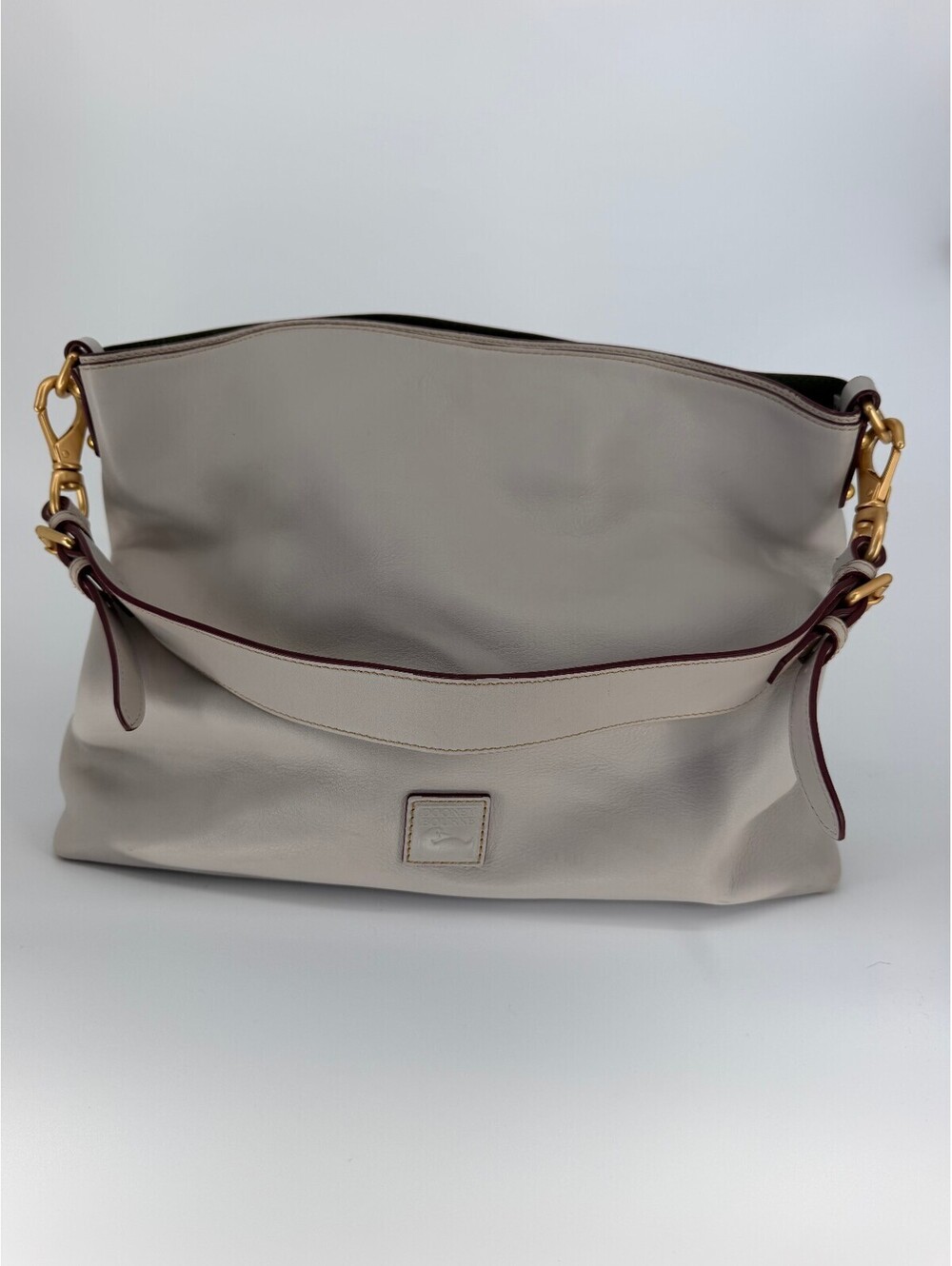Dooney & Bourke Florentine Twist Hobo White Leather Shoulder Bag Red Green
